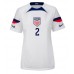 Förenta staterna Sergino Dest #2 kläder Kvinnor VM 2022 Hemmatröja Kortärmad